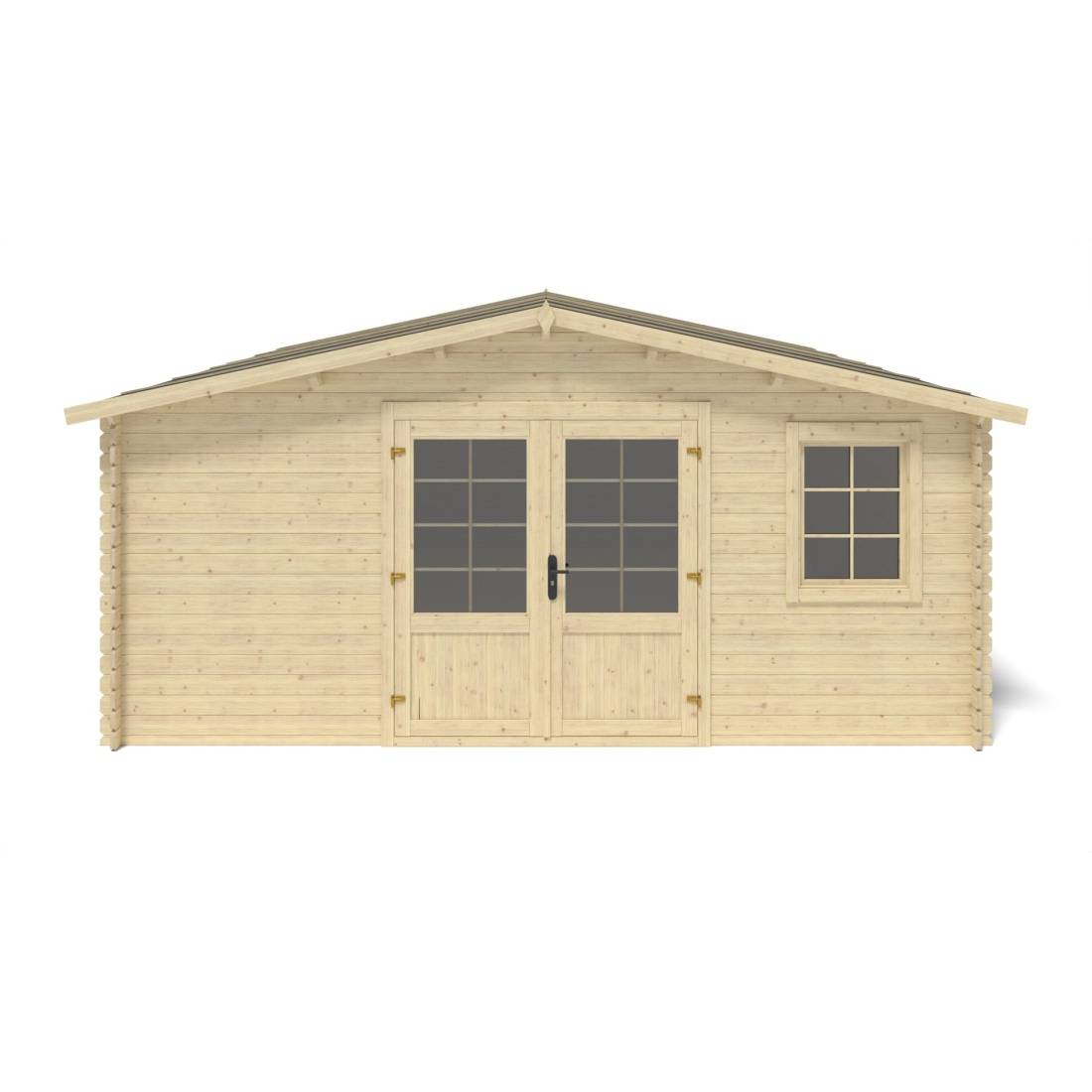 Altanka - Abri de jardin en bois - 25m2 - 5x5m - Ep. 28mm - Couleur: naturel - DOM591 - ALTANKA - Image 6