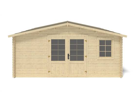 Altanka - Abri de jardin en bois - 25m2 - 5x5m - Ep. 28mm - Couleur: naturel - DOM591 - ALTANKA - Image 6