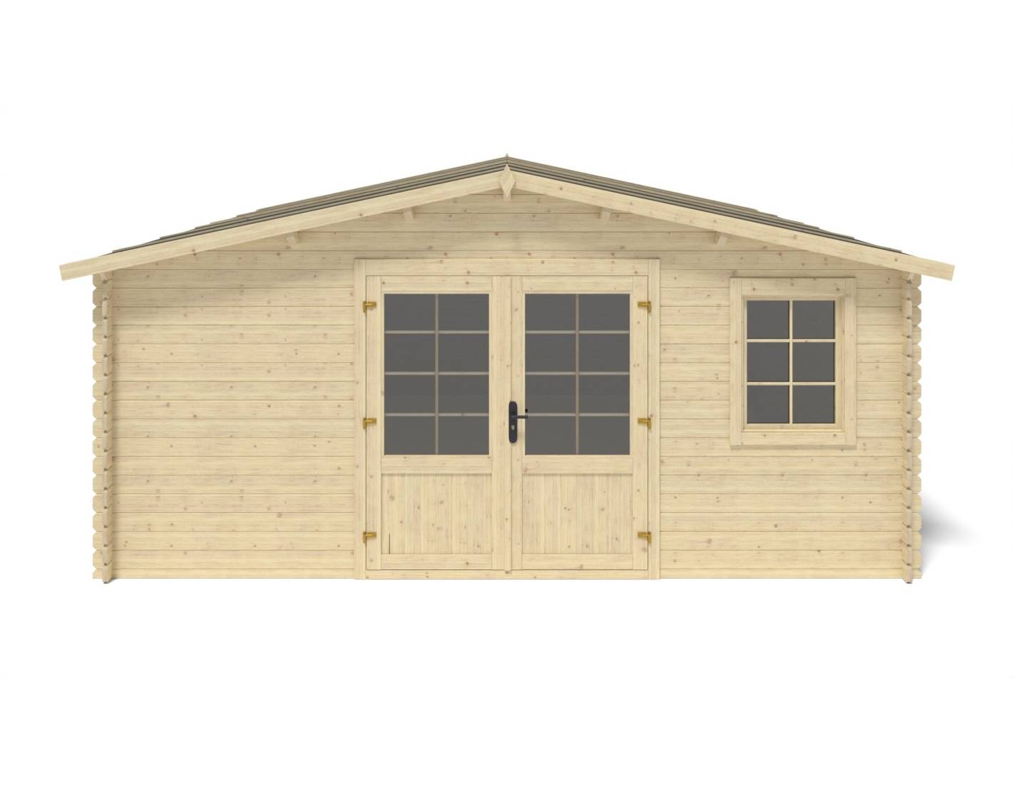 Altanka - Abri de jardin en bois - 25m2 - 5x5m - Ep. 28mm - Couleur: naturel - DOM591 - ALTANKA - Image 6