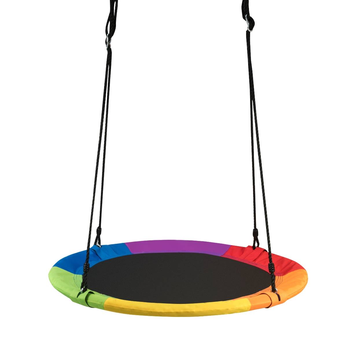 Balançoire Circulaire pour Intérieur et Extérieur avec Sangle de Supension Charge Maximale de 150 KG Multicolore - Image 1