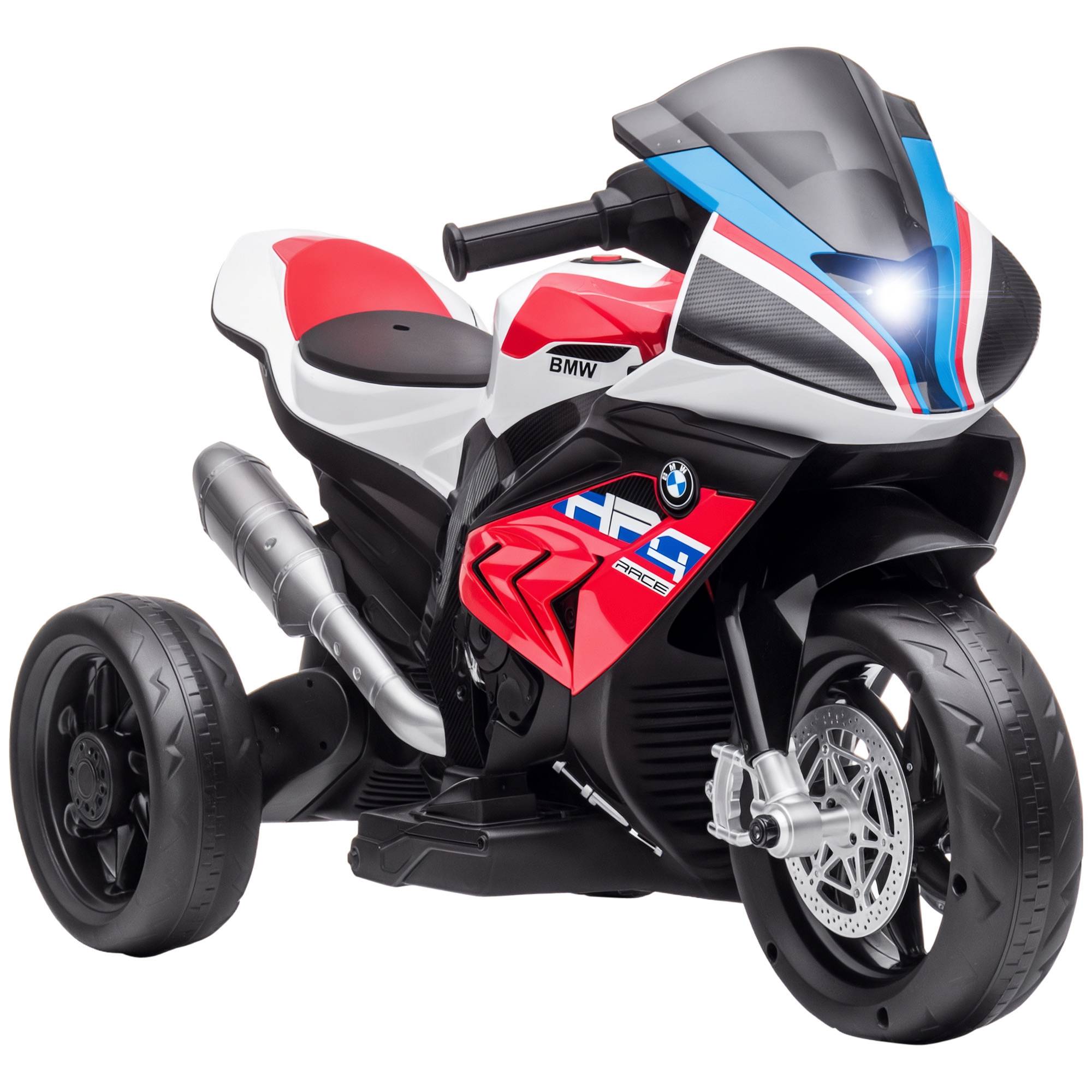 Sans Marque - Moto électrique BMW HP4 18 mois musique USB 2,5 km/h marche avant arrière 82,5x42x54 cm rouge - Image 1