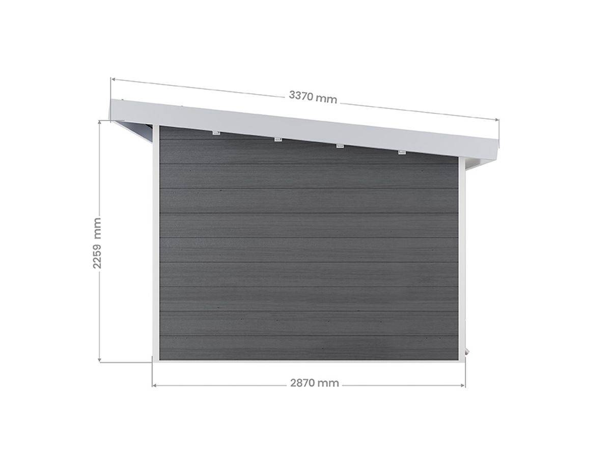 Direct Abris - Abri de Jardin Composite ALMA - 9m2 Gris/blanc - Cabane de Jardin - Image 7