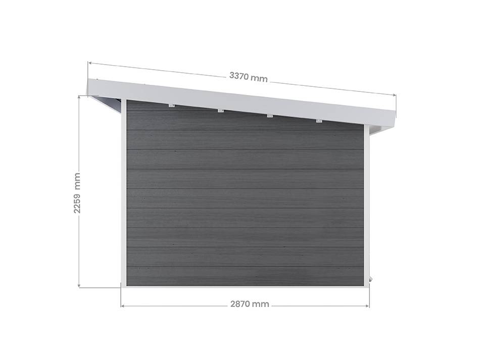 Abri de Jardin Composite ALMA - 9m2 Gris/blanc - Cabane de Jardin - Image 7