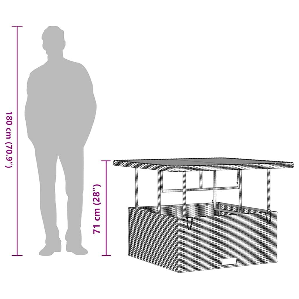 Ensemble de repas pour balcon 4 pcs en résine tressée table haute Noir – ComfortXL Outdoor Living - Image 5