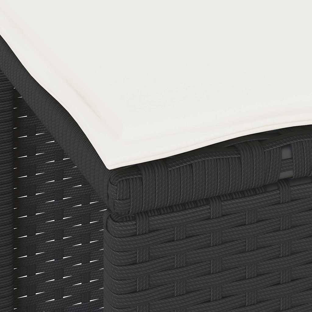 Ensemble de repas pour balcon 4 pcs en résine tressée table haute Noir – ComfortXL Outdoor Living - Image 8