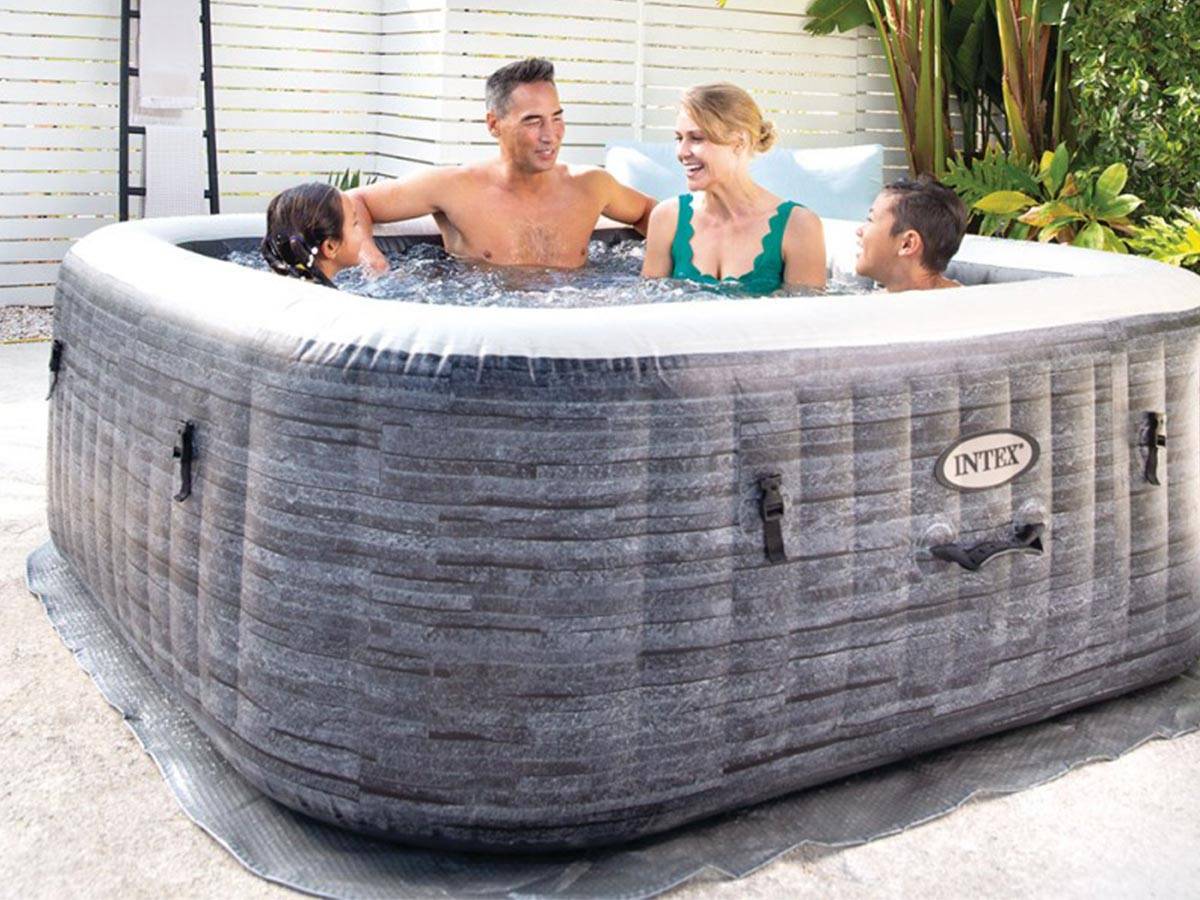 Spa gonflable PureSpa Ardoise carré Bulles 6 places - Intex - Image 6