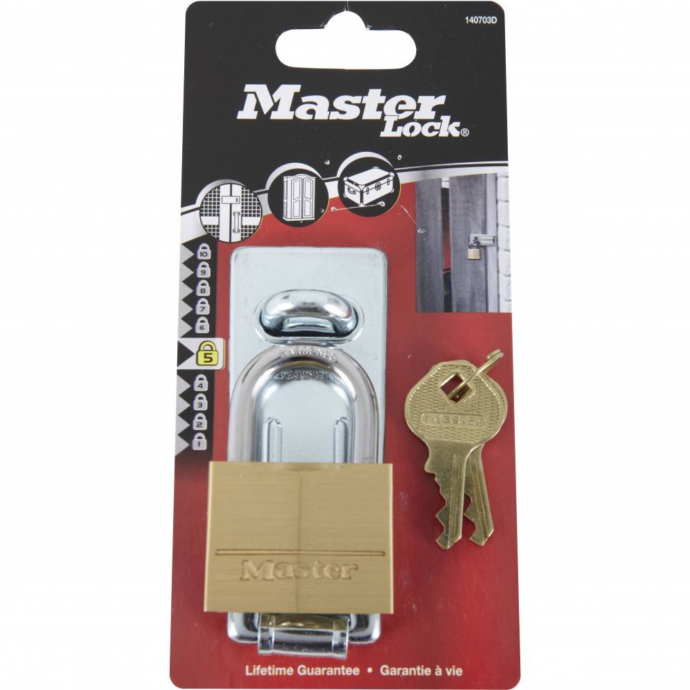 Master Lock - Pack moraillon de porte + cadenas à clé MASTERLOCK - 140703EURD - Image 6
