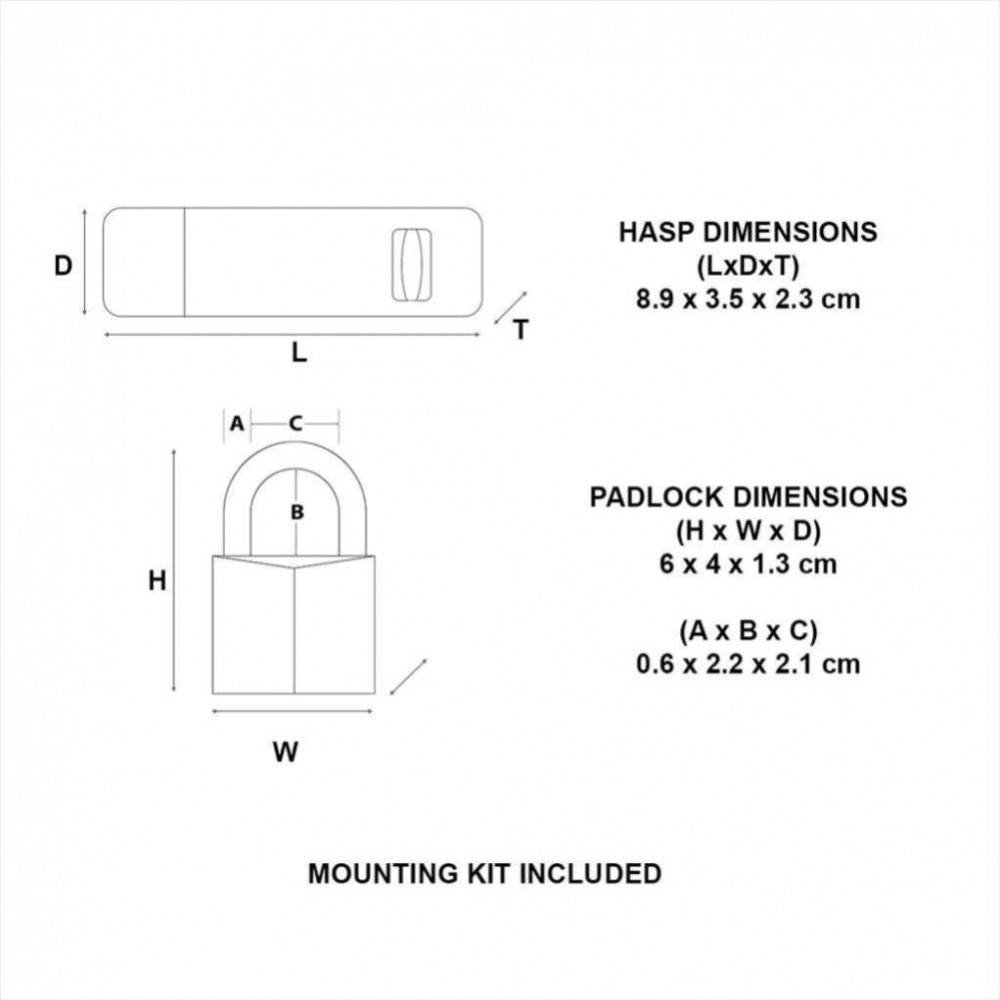 Master Lock - Pack moraillon de porte + cadenas à clé MASTERLOCK - 140703EURD - Image 5