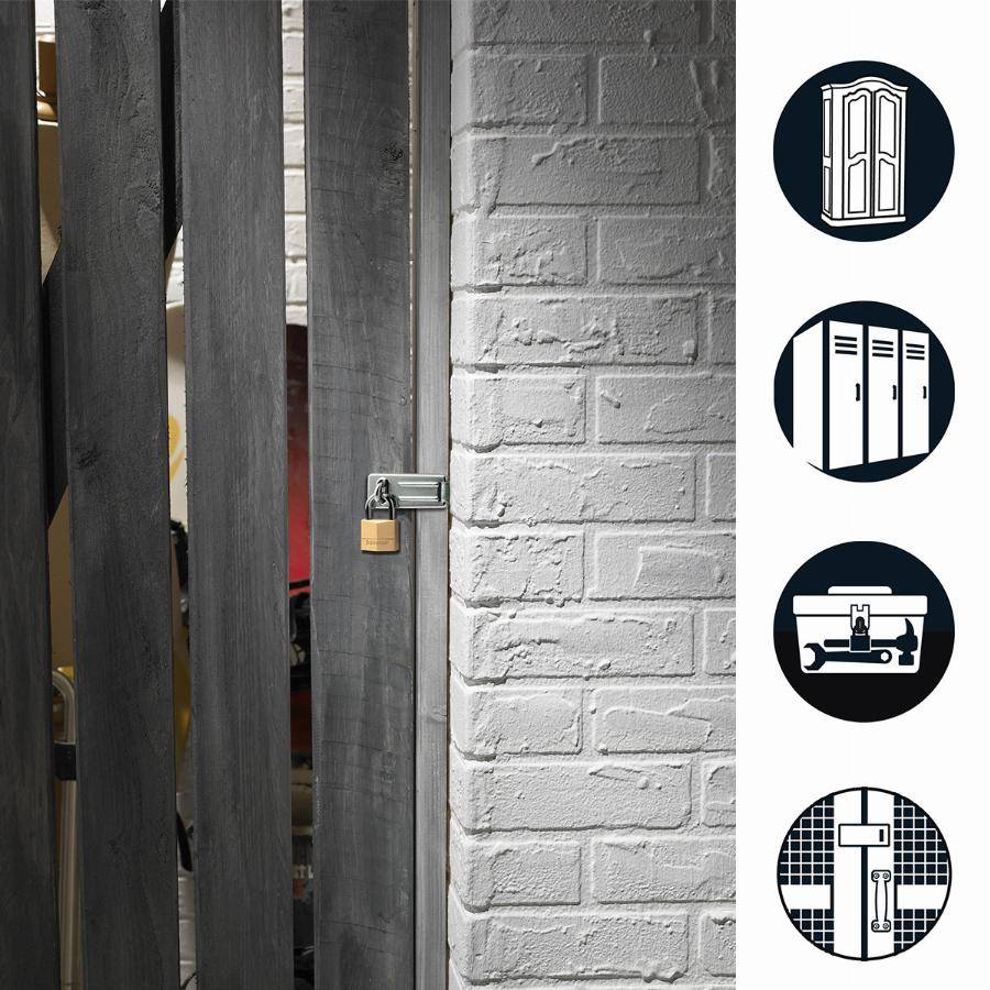 Master Lock - Pack moraillon de porte + cadenas à clé MASTERLOCK - 140703EURD - Image 3