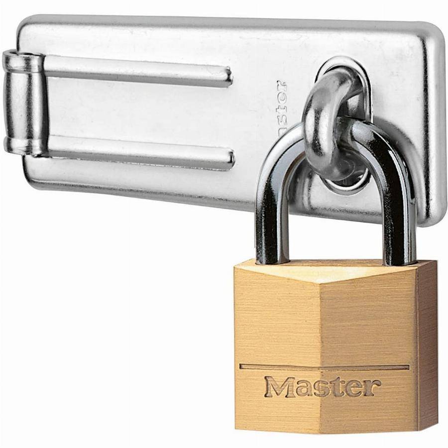 Master Lock - Pack moraillon de porte + cadenas à clé MASTERLOCK - 140703EURD - Image 1