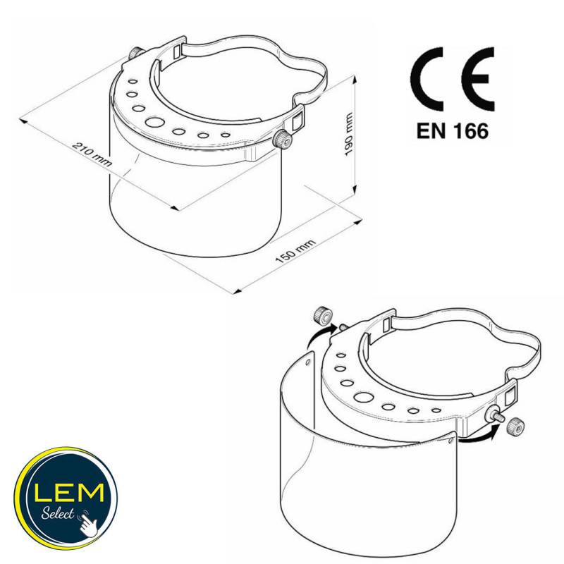 Visière de protection réglable en polycarbonate - Image 4