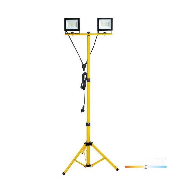 Projecteur de chantier LED TIGRA TRÉPIED 2x50W 4000K IP54 blanc naturel - Image 2