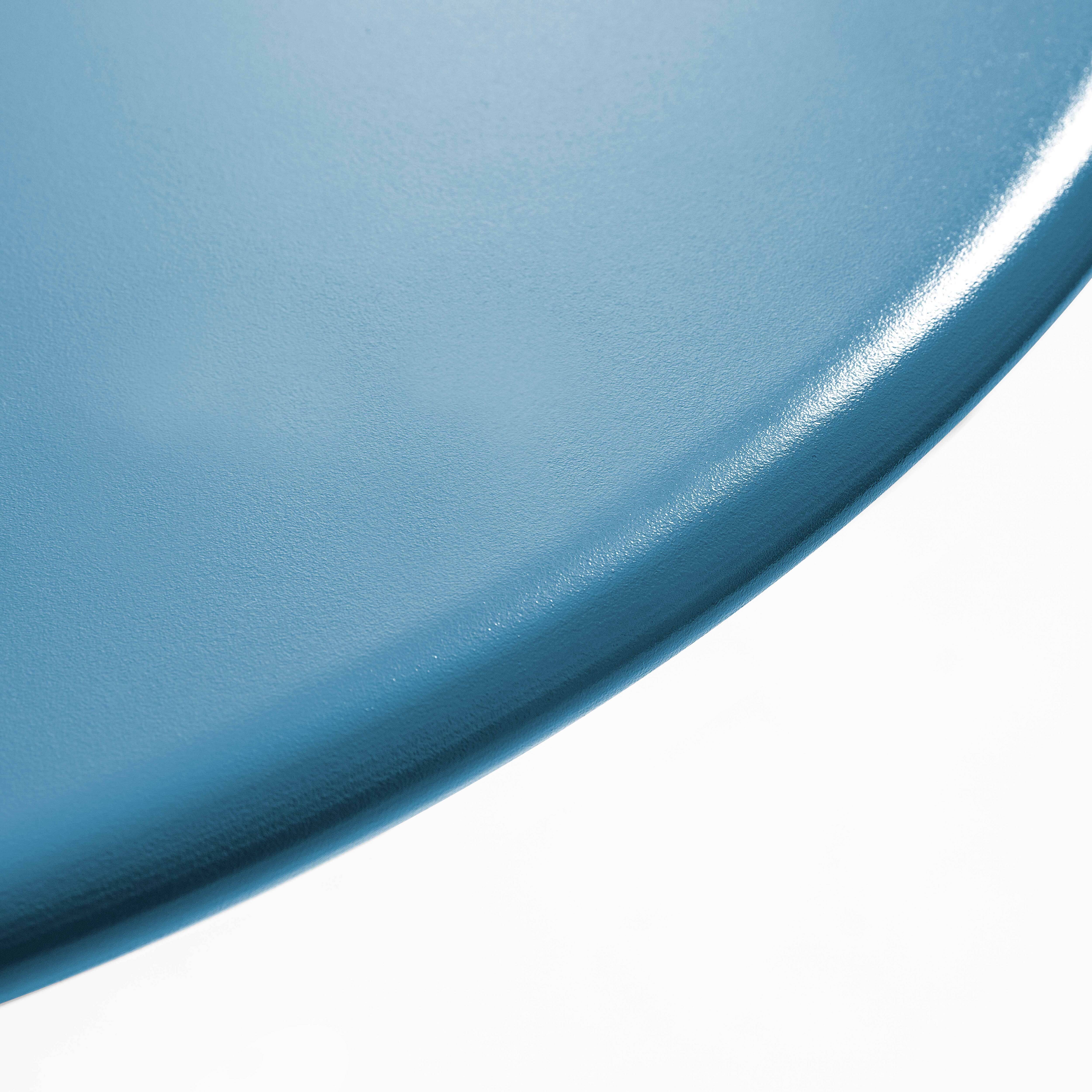 Oviala - Table de jardin ronde bistro inclinable en acier bleu pacific Palavas - Oviala - Image 5