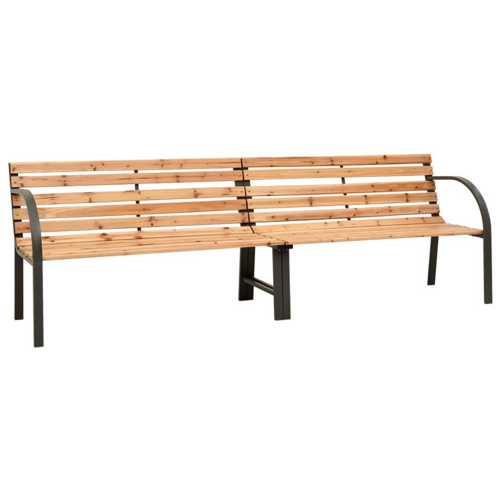 PANGIVO - Banc de jardin bois de sapin et acier naturel 225 x 54 x 73 cm - PANGIVO - Image 1