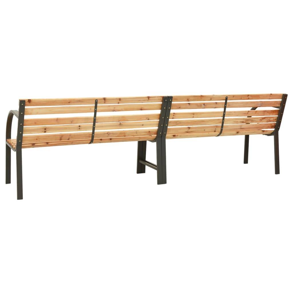 PANGIVO - Banc de jardin bois de sapin et acier naturel 225 x 54 x 73 cm - PANGIVO - Image 4
