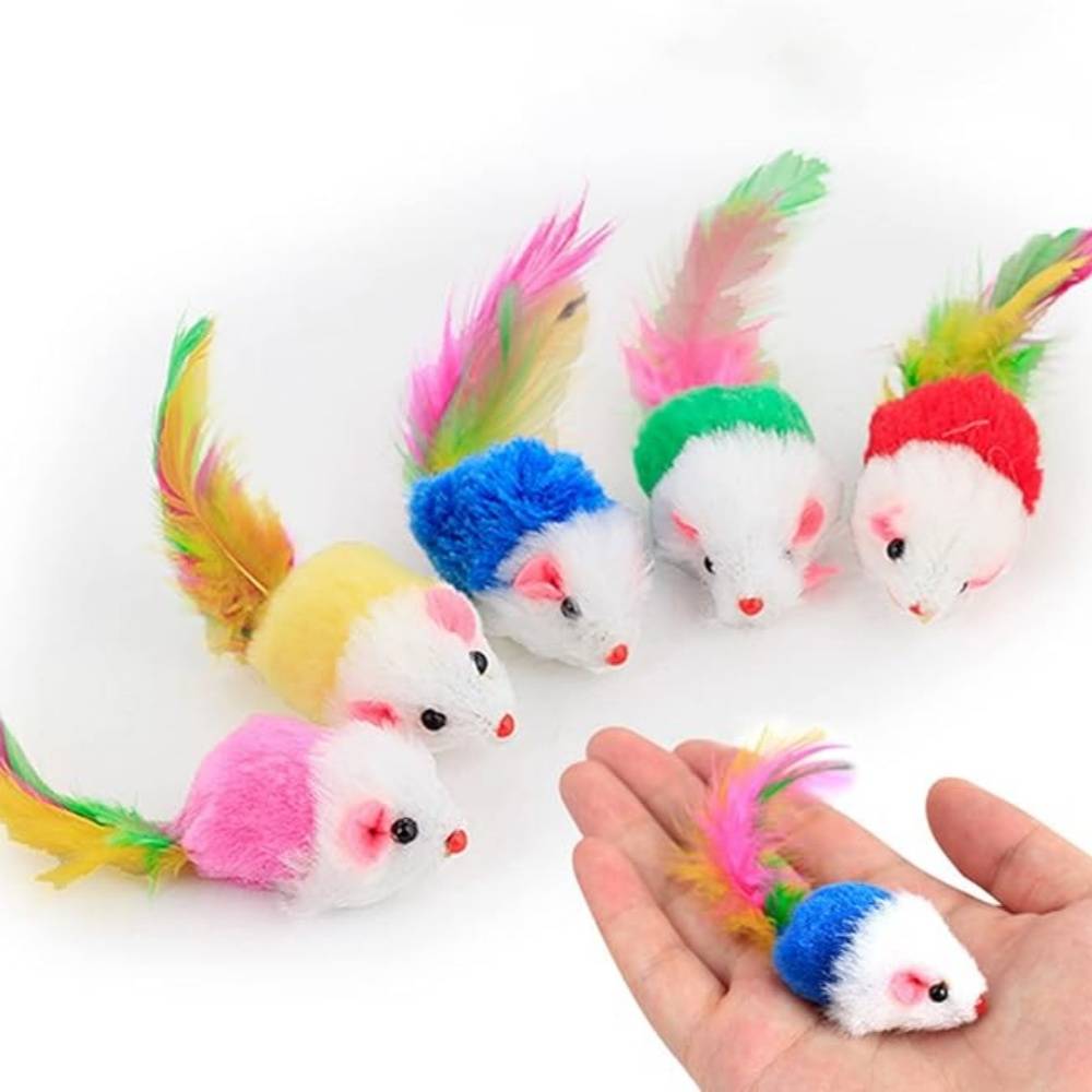 Lot de 10 peluches pour chat (couleurs aléatoires) - Image 2
