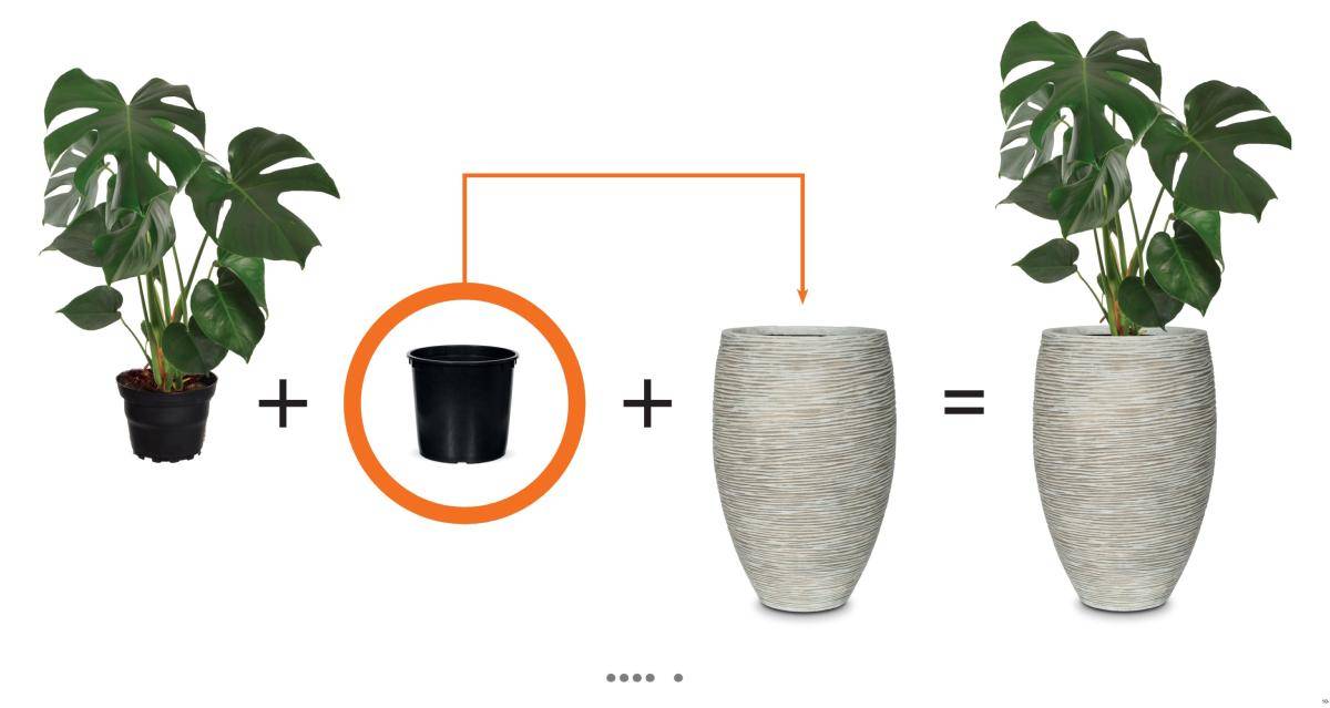 Artificielles - Insert cache-pot 32x28 15L - dimhaut: H 32 cm - Image 2