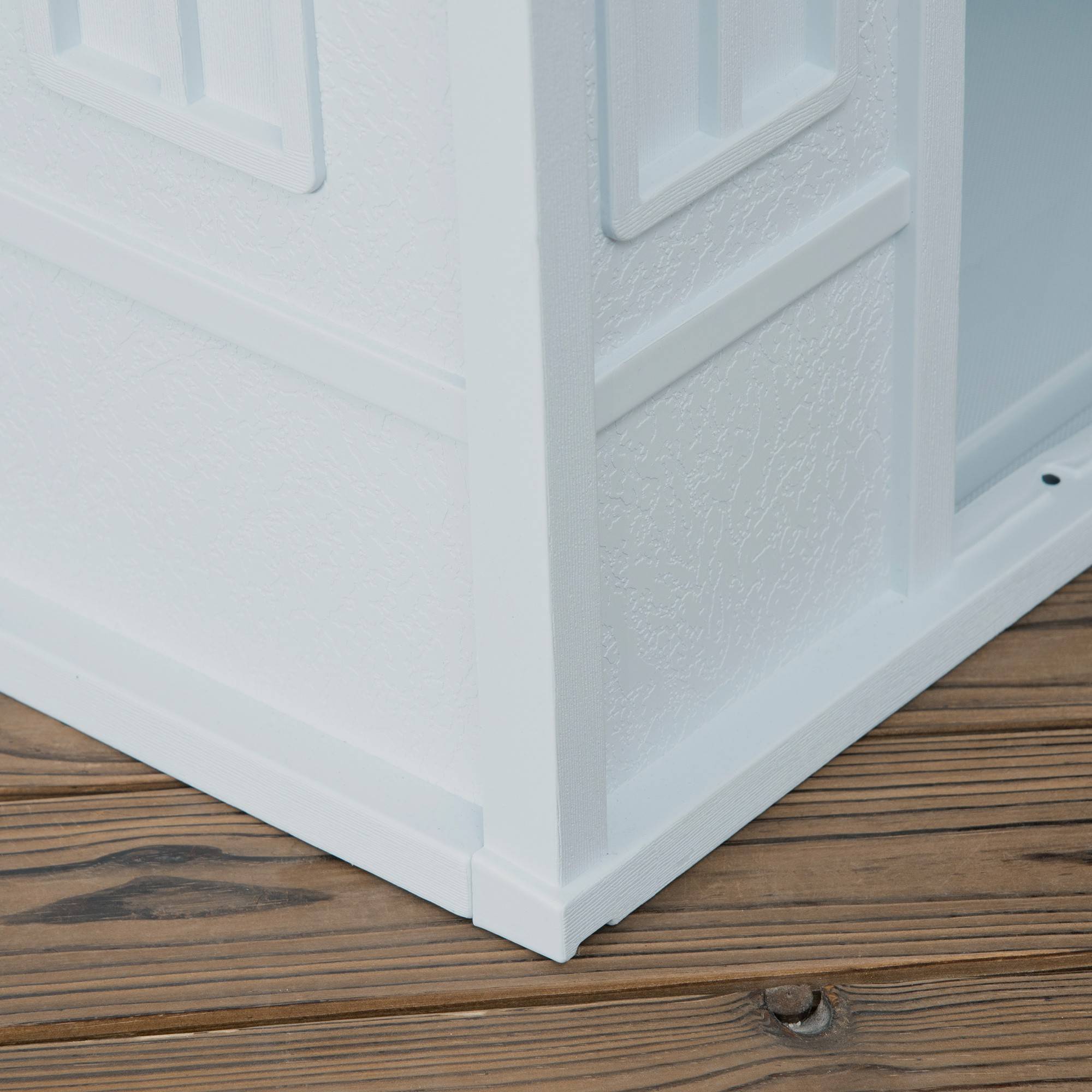 ComfortXL - Niche chien extérieur PP bleu 84,2 x 98,2 x 82 cm pour chiens moyens et grands toit incliné - ComfortXL Outdoor Living - Image 10