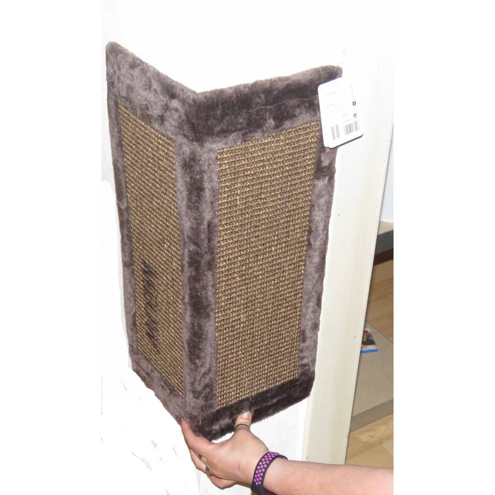 animallparadise - Griffoir d'angle  pour chat, 40 x 74,5 cm, SHIRO brun - Image 2