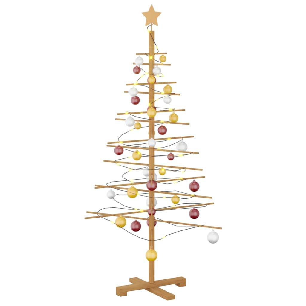 Maison Chic - Sapin de Noël | Arbre de Noël en bois avec support Marron 150 cm Bambou Maison Chic - Image 3