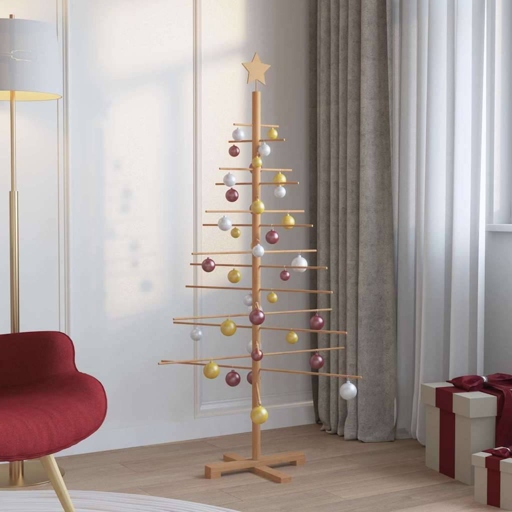 Maison Chic - Sapin de Noël | Arbre de Noël en bois avec support Marron 150 cm Bambou Maison Chic - Image 4