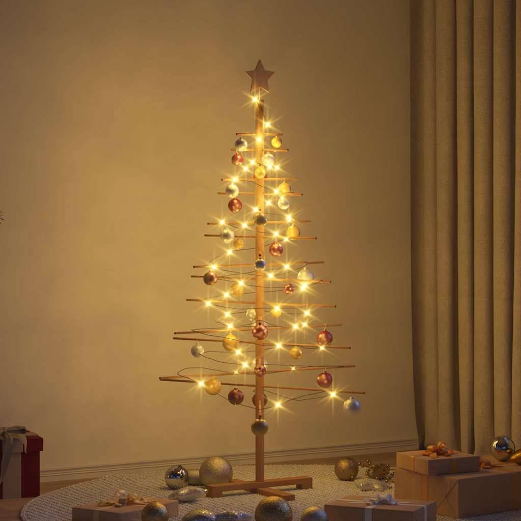 Maison Chic - Sapin de Noël | Arbre de Noël en bois avec support Marron 150 cm Bambou Maison Chic - Image 2