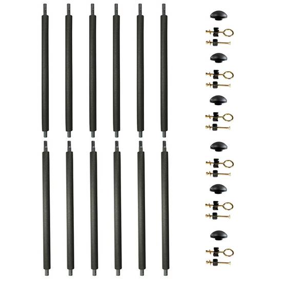 Kangui - Lot de 6 poteaux Ø25 mm trampoline toutes marques mousse, visserie, capuchon Kangui - Image 1