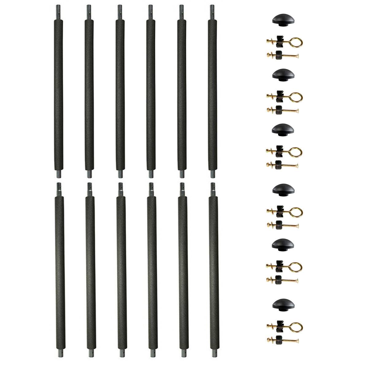 Kangui - Lot de 6 poteaux Ø25 mm trampoline toutes marques mousse, visserie, capuchon Kangui - Image 1