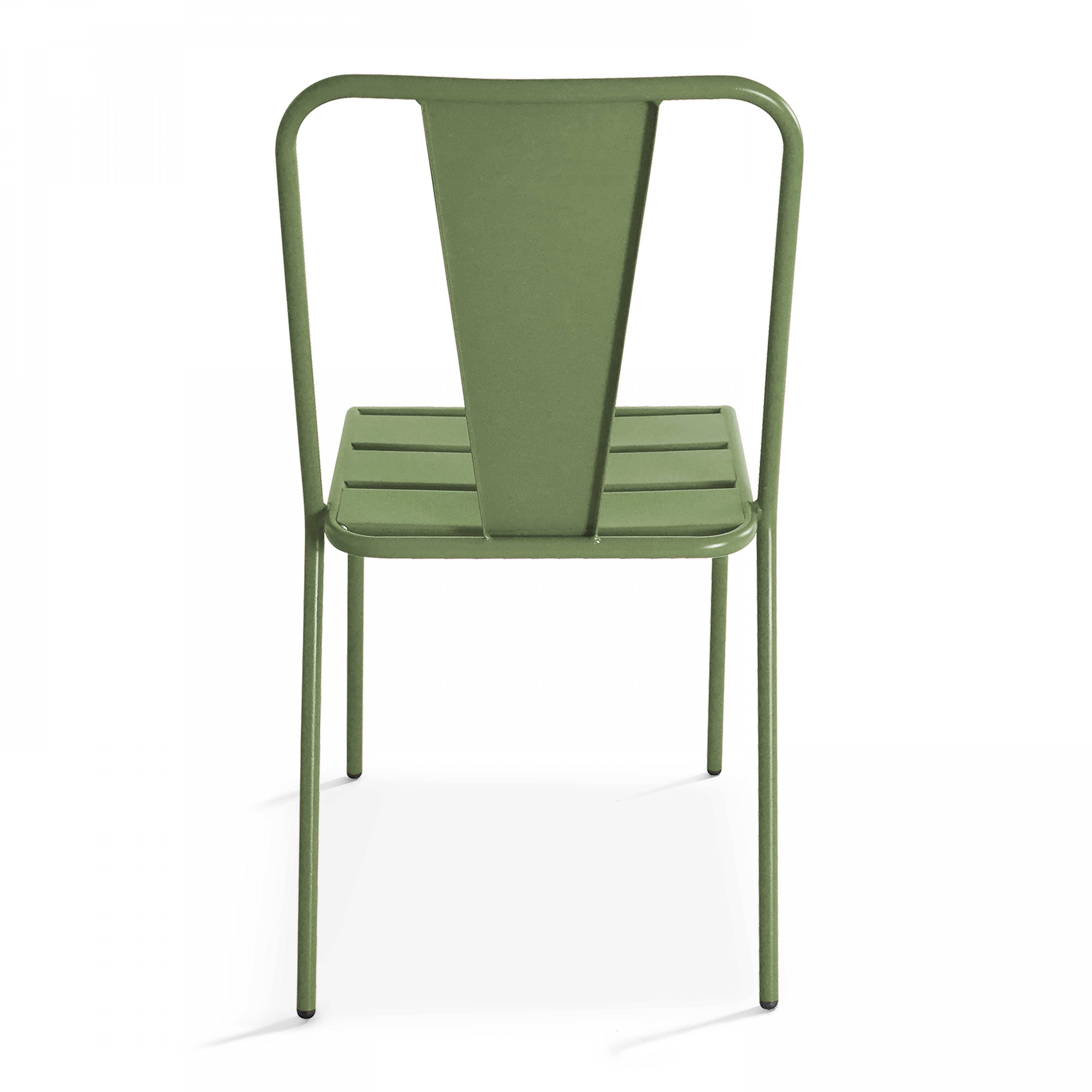 Oviala - Chaise de jardin en métal vert cactus Dieppe - Oviala - Image 2