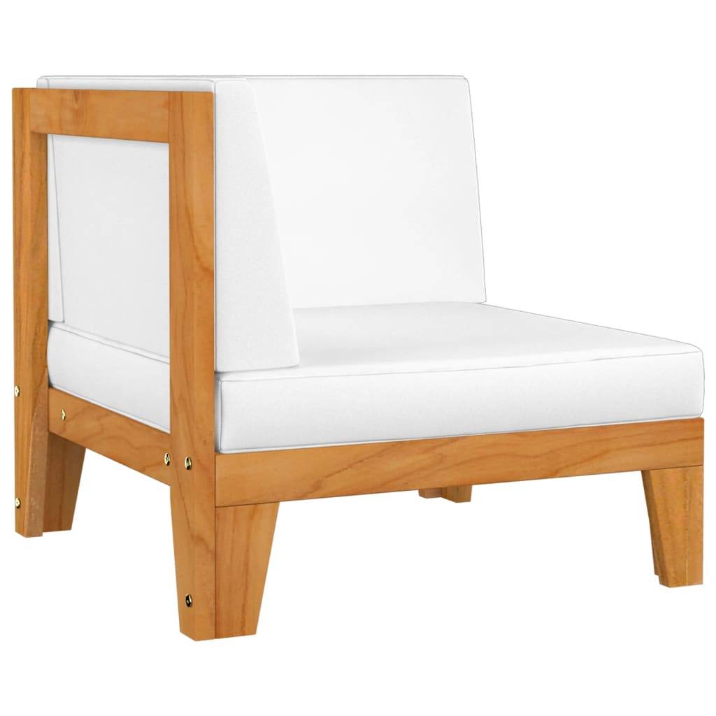 Helloshop26 - Salon de jardin meuble d'extérieur ensemble de mobilier 8 pièces avec coussins bois d'acacia solide - Image 2
