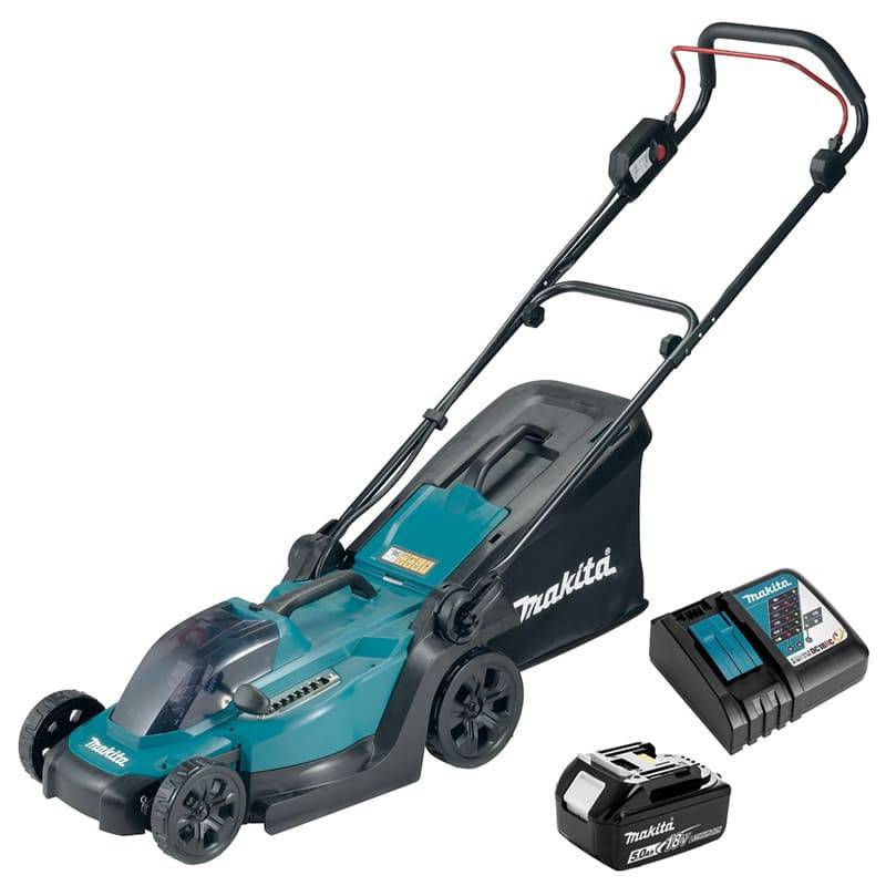 Tondeuse 33 cm 18V - MAKITA - avec 1 batterie 18V 5.0Ah - chargeur - DLM330RT - Image 1