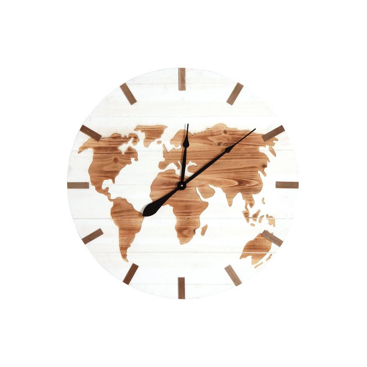 Aubry Gaspard - Horloge mappemonde en bois - Image 1