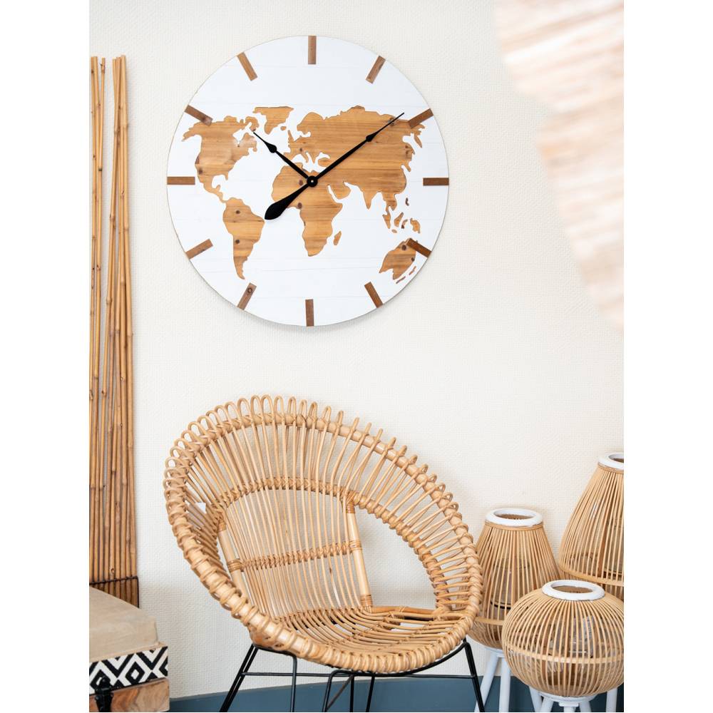 Aubry Gaspard - Horloge mappemonde en bois - Image 2
