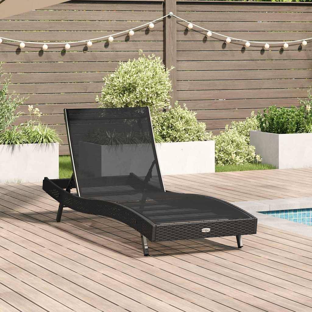 Vidaxl - Transat Noir 197 x 70 x 82 cm polyrotin vidaXL 42009977