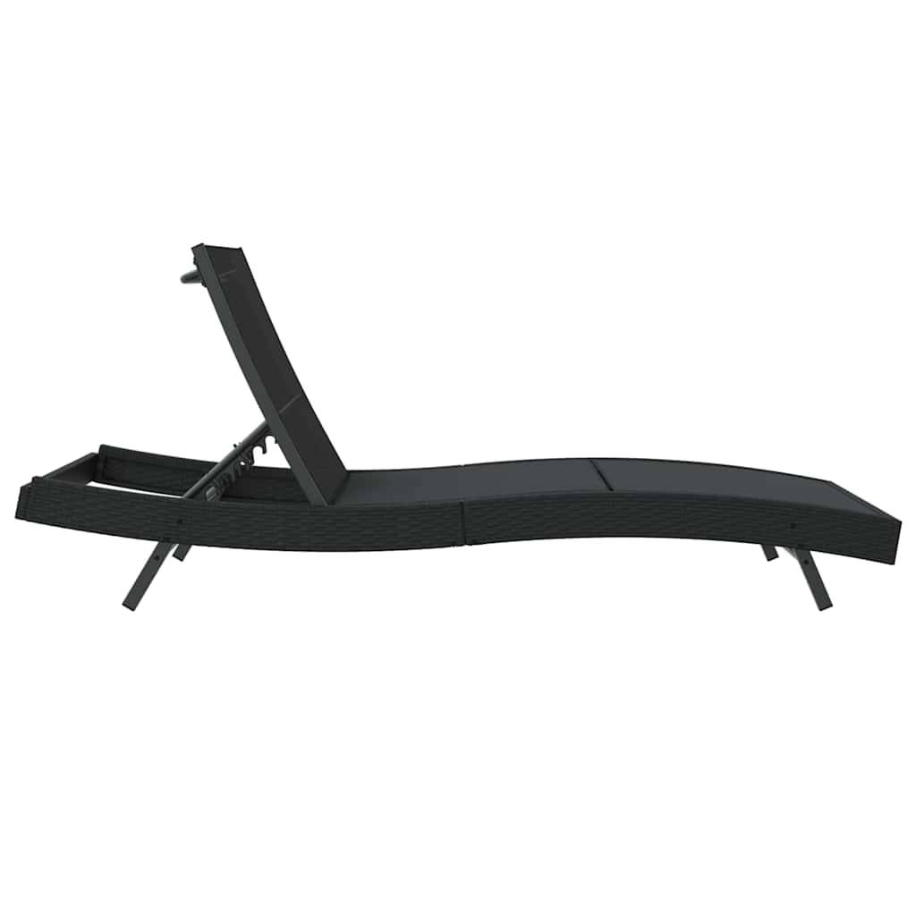 Vidaxl - Transat Noir 197 x 70 x 82 cm polyrotin vidaXL 42009977 - Image 7