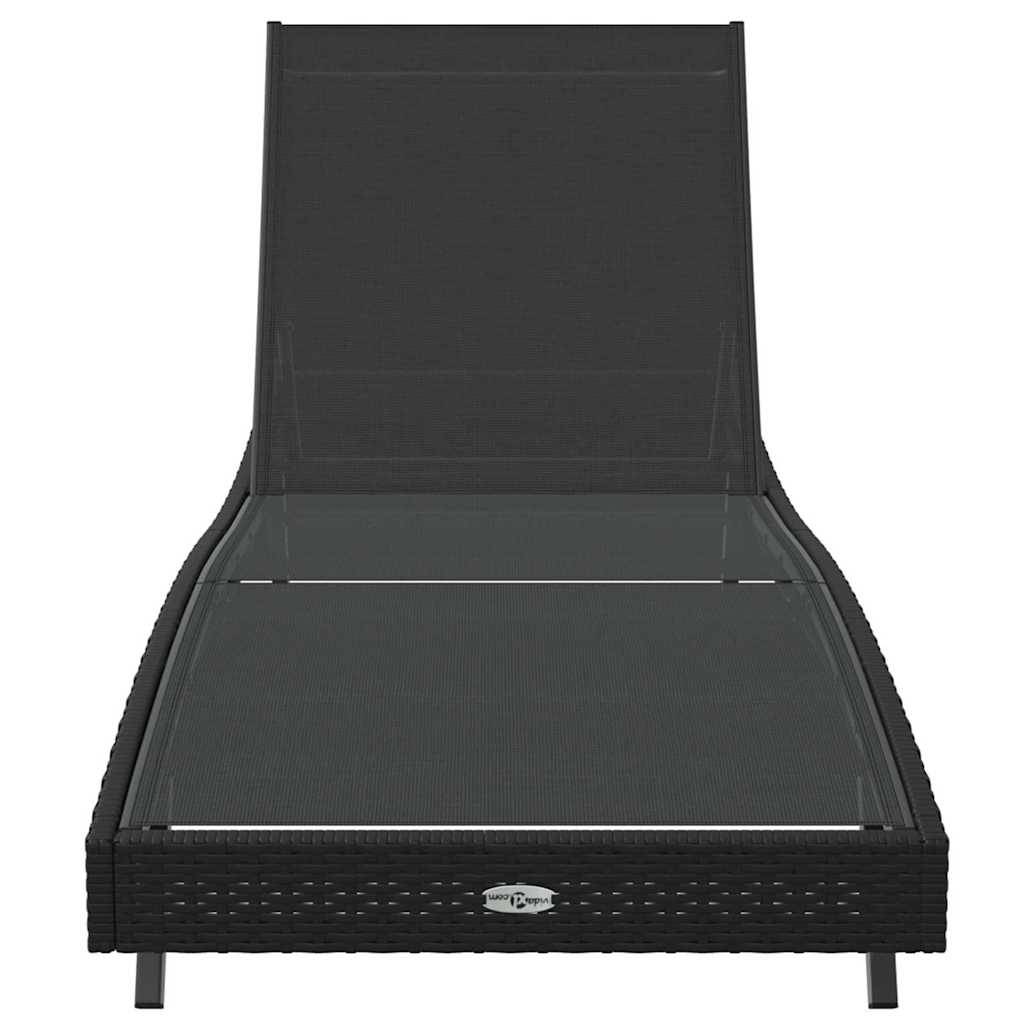 Vidaxl - Transat Noir 197 x 70 x 82 cm polyrotin vidaXL 42009977 - Image 6