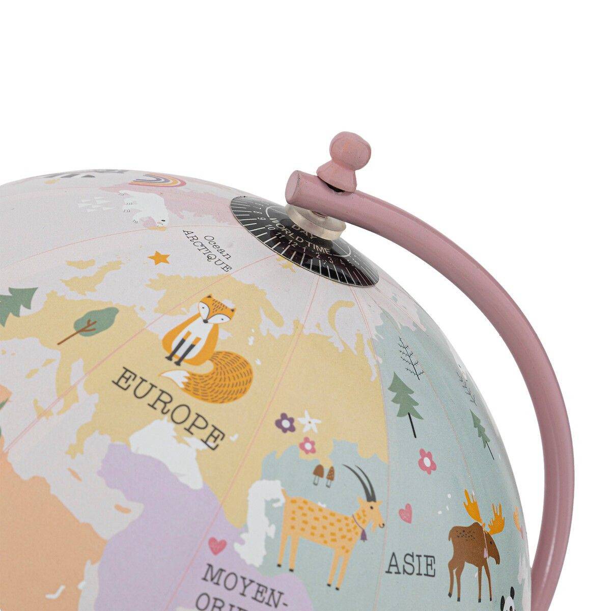Globe Terrestre Enfant "Animaux" 28cm Rose - Image 2