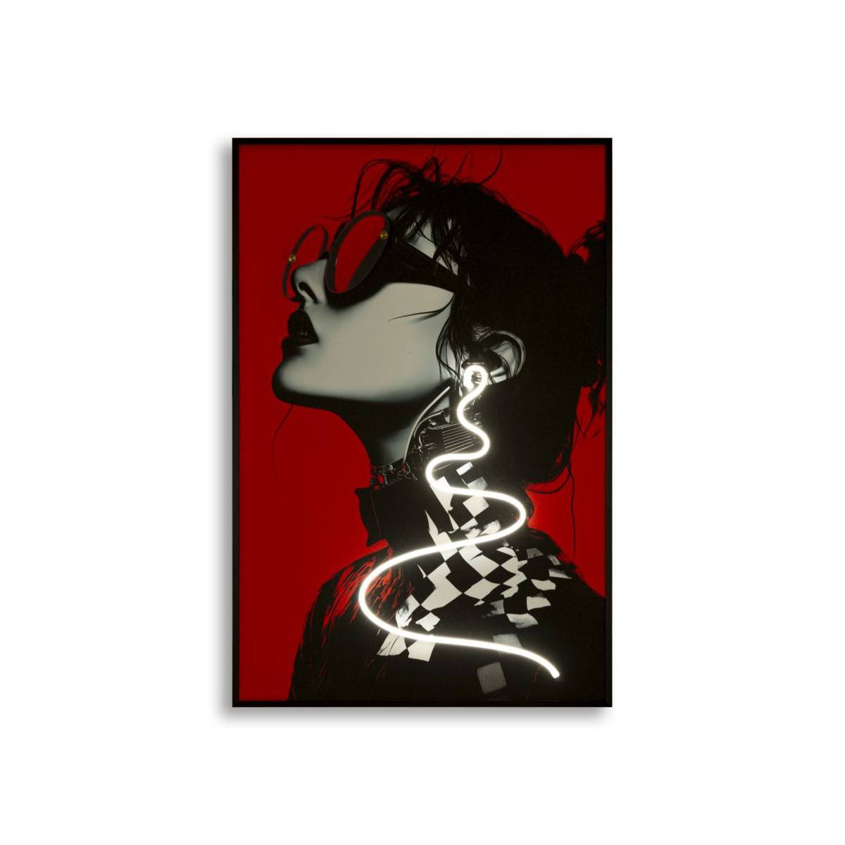 Paris Prix - Tableau Imprimé à LED "Psyco II" 60x90cm Multicolore - Image 2
