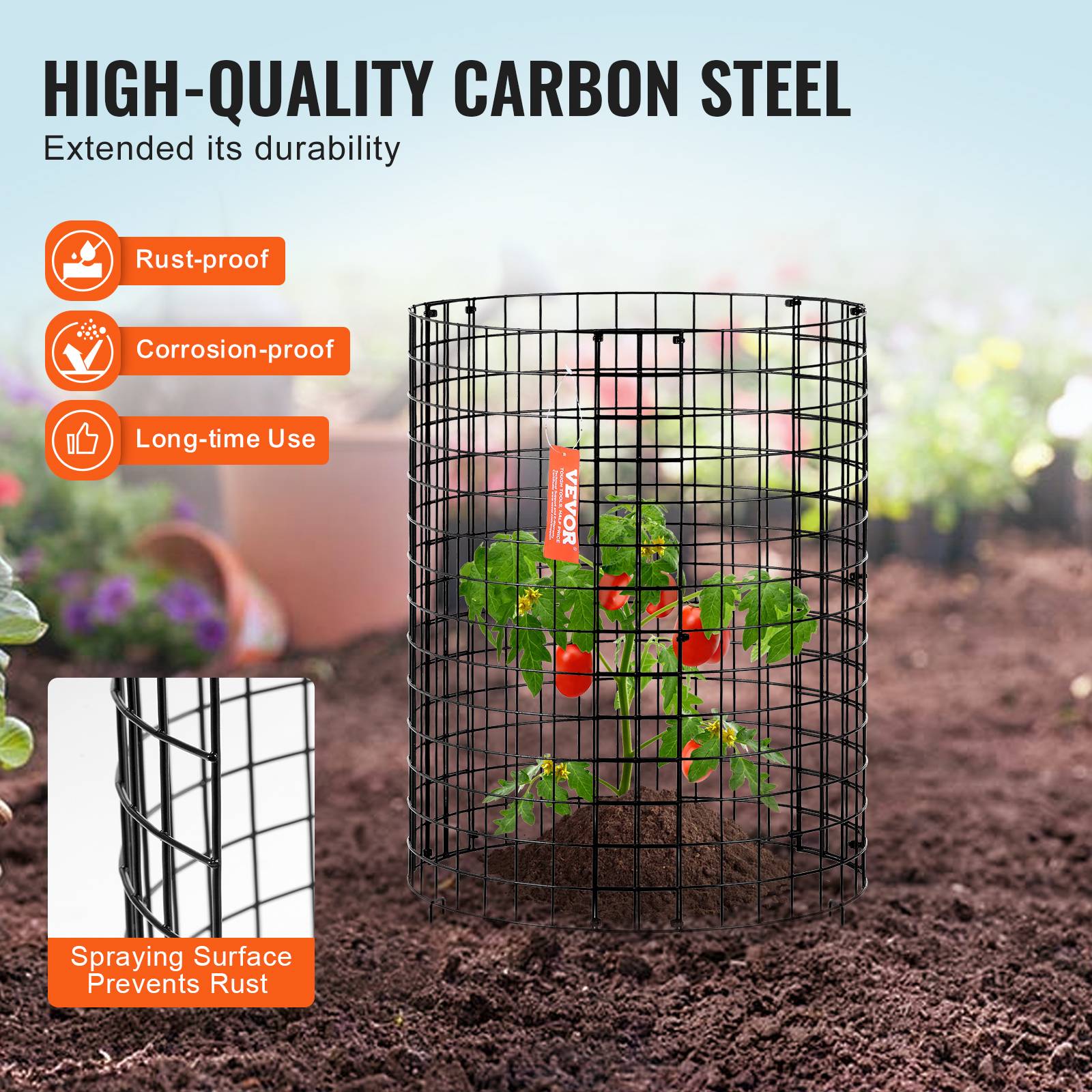 VEVOR Protections plantes animaux, lot 6, diamètre 32 cm, hauteur 35,6 cm. Grillage. - Image 3