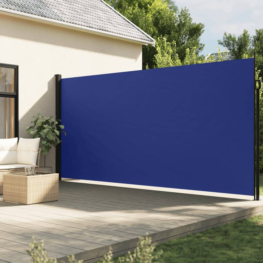 Store Banne - Auvent latéral rétractable bleu 200x500 cm - MEUBLE PRO - Image 2