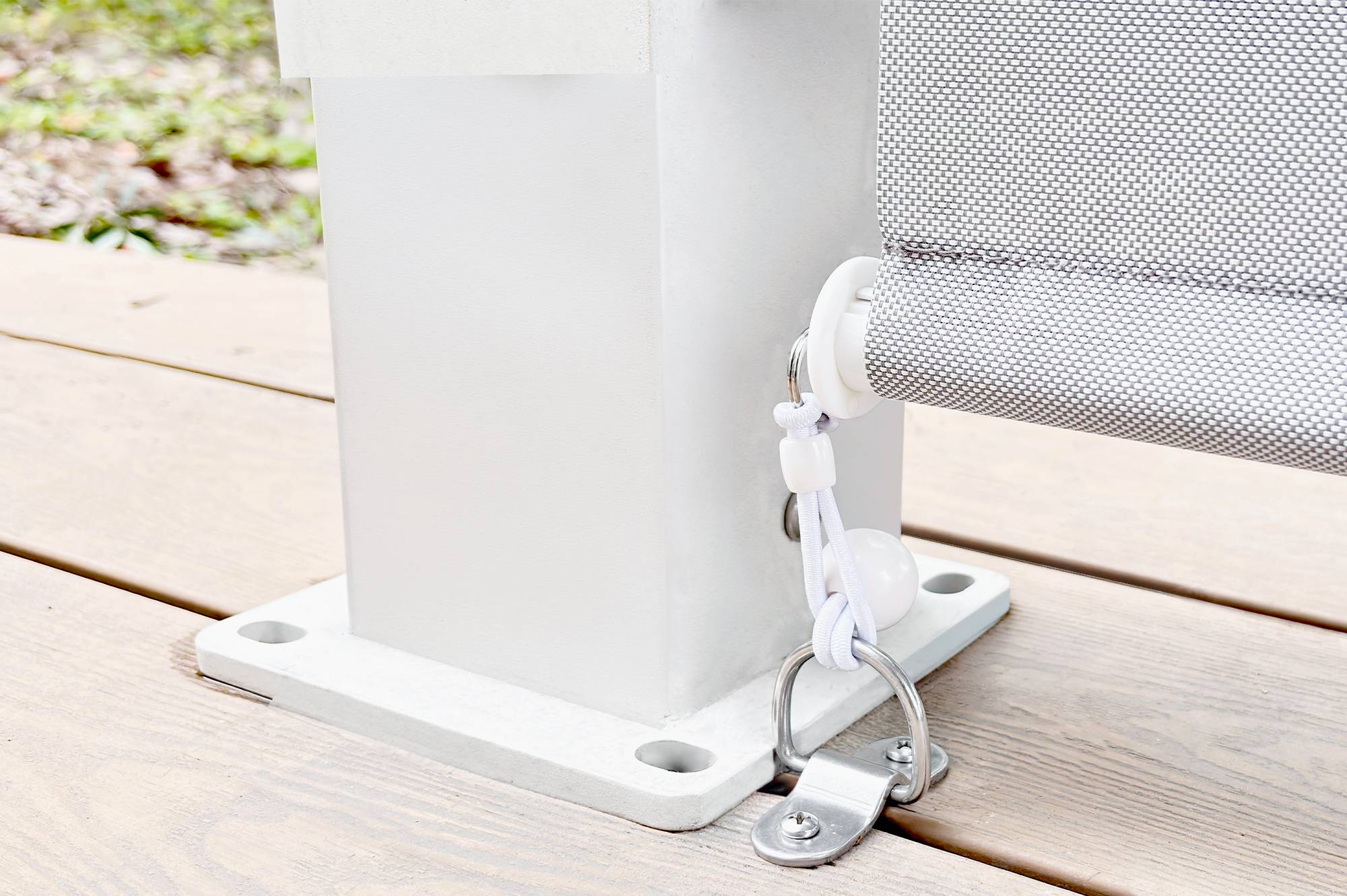 CAZEBOO - Lot de 2 stores pour pergola VADA en aluminium blanc - H.250 x L.180 cm - Image 7
