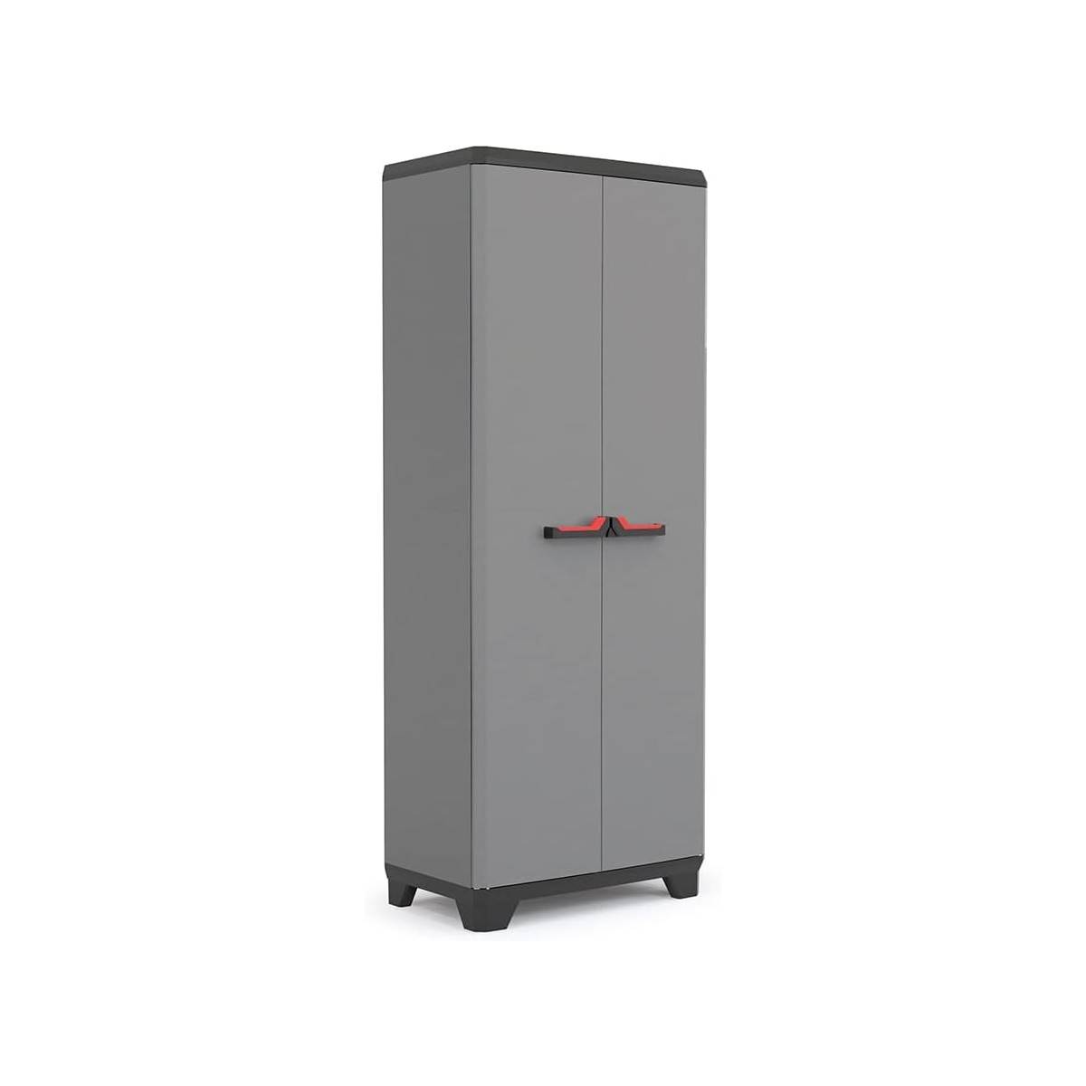 Keter - Armoire de rangement 38 x 39 x 173 cm 2 Portes 3 Étagères 15kg Réglables Grise Intérieur / Exterieur KETER - Image 2