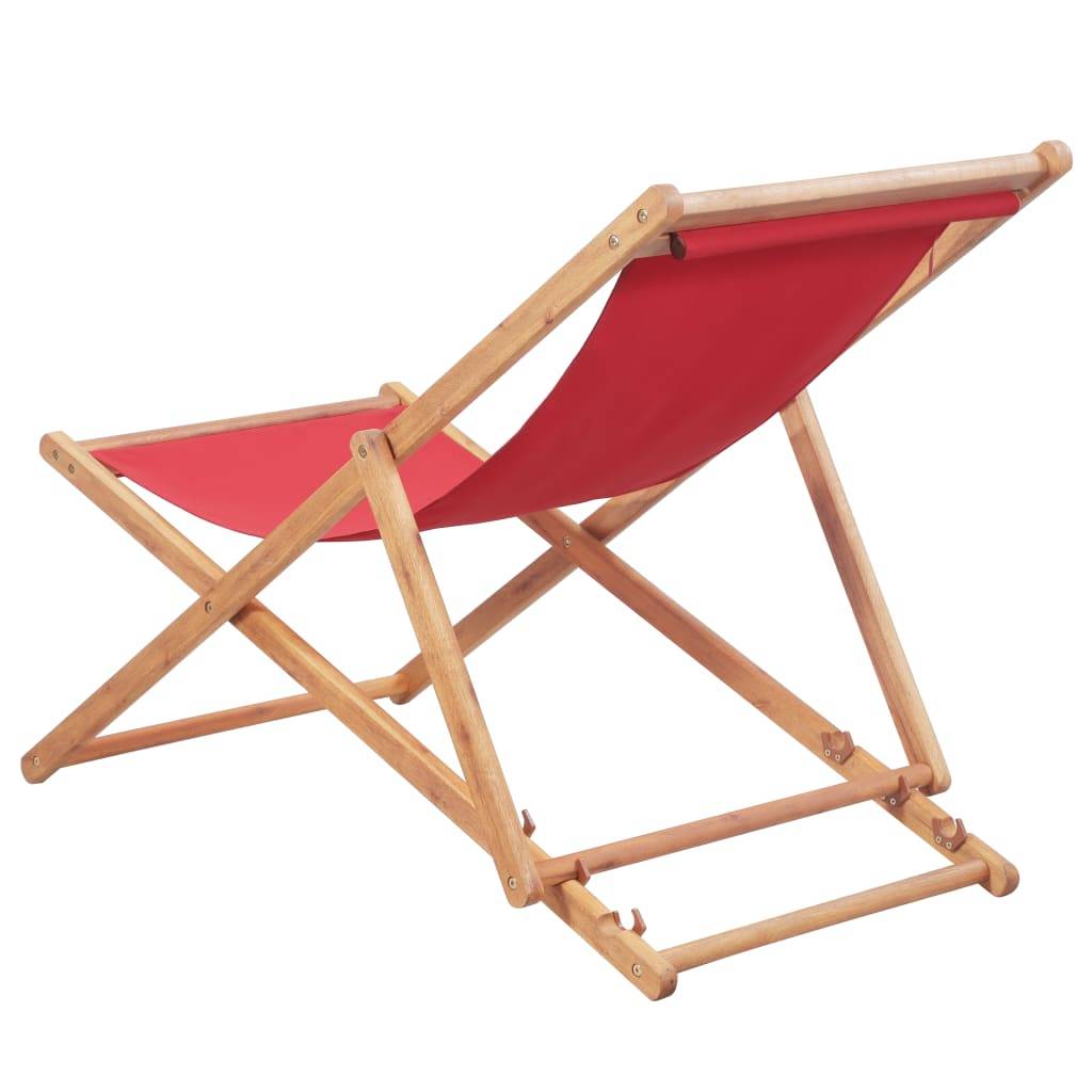 Chaise bois composite 1 places polyester rouge  - Prolenta premium  p330.4 - Image 3