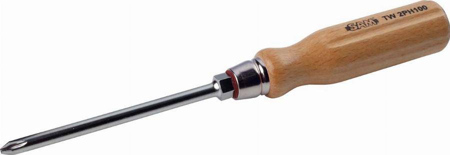 Tournevis bois fente ph2 100 mm SAM - TW2PH100 - Image 2