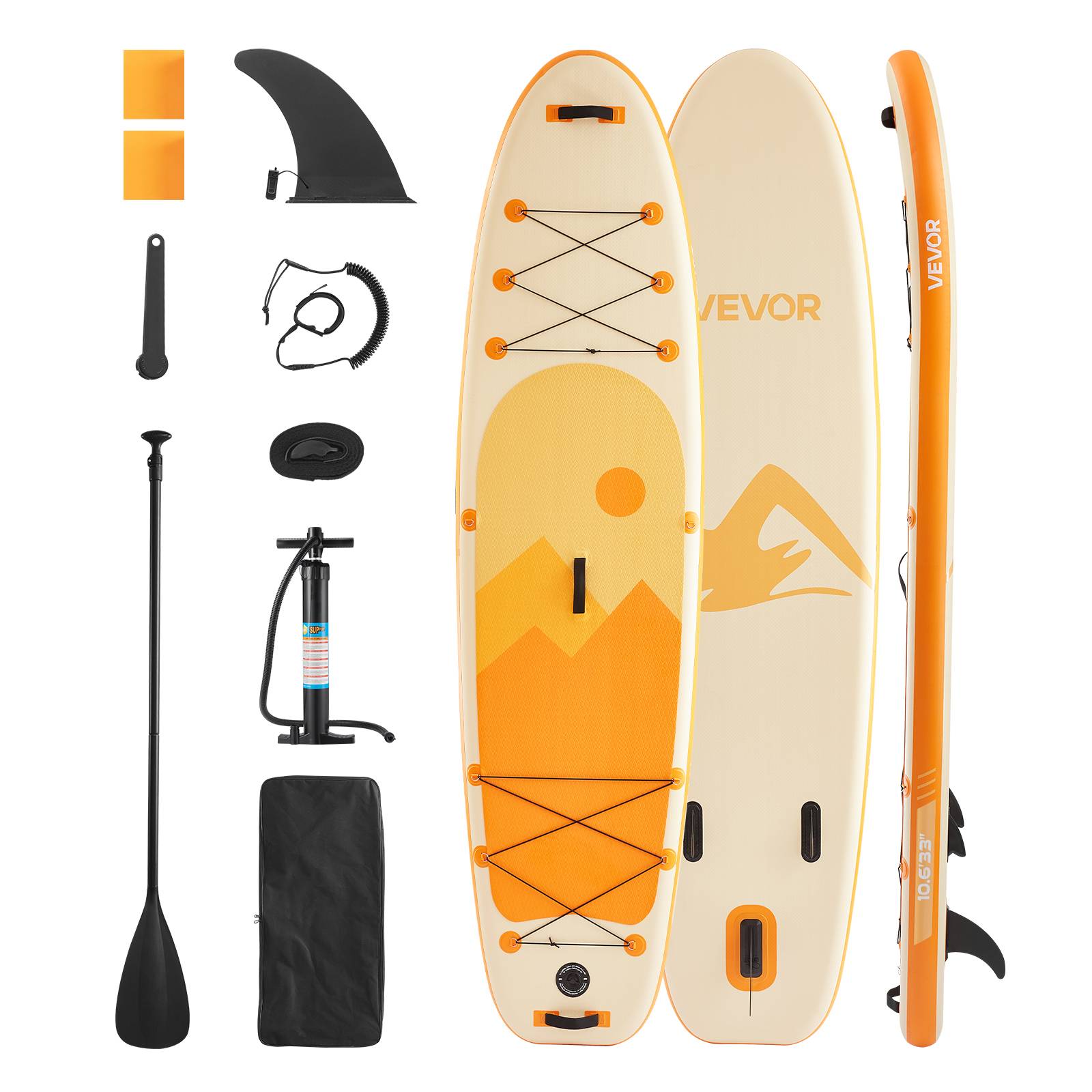 VEVOR Paddle gonflable 323 cm, sup, ultra-légère, accessoires, sac à dos. - Image 1