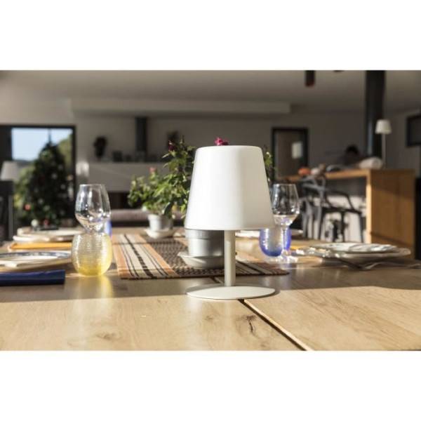 Lumisky - Lampe de table sans fil LED Standy Mini Cream - LUMISKY - Acier creme - Blanc chaud/blanc froid - Autonome 8h - Image 2