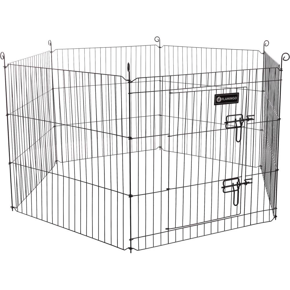 Enclos Zippo noir ø 120 × hauteur 60 cm pour lapin - Image 1