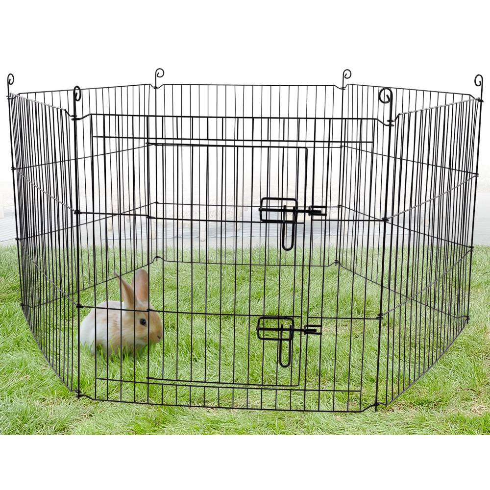 Enclos Zippo noir ø 120 × hauteur 60 cm pour lapin - Image 2