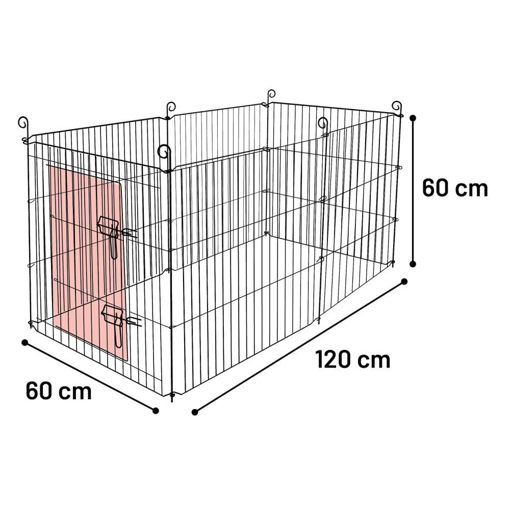 Enclos Zippo noir ø 120 × hauteur 60 cm pour lapin - Image 4