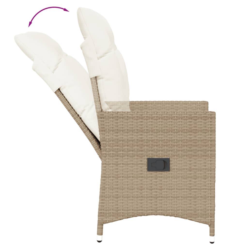 Prolenta Premium - Chaises de jardin rotin beige  56 x 59 x 92 cm  - Prolenta premium p3147.4 - Image 5